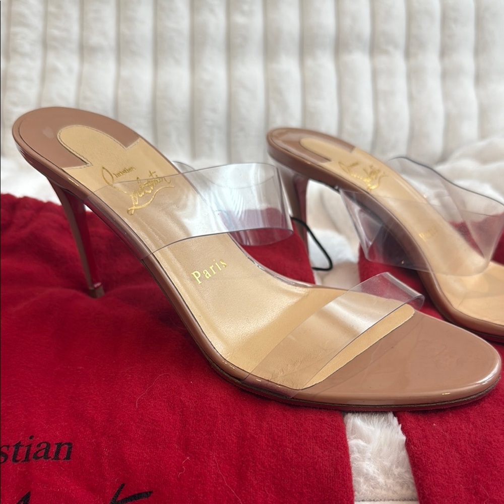 Christian Louboutin Nude and Clear Heels